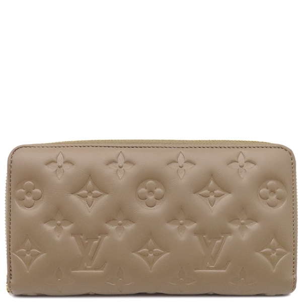 ルイヴィトン LOUIS VUITTON 長財布 ジッピーウォレット クッサン ラムスキン トープ ゴールド金具 モノグラム エンボス ラウンドファスナー M81511 RFID 【箱】【中古】