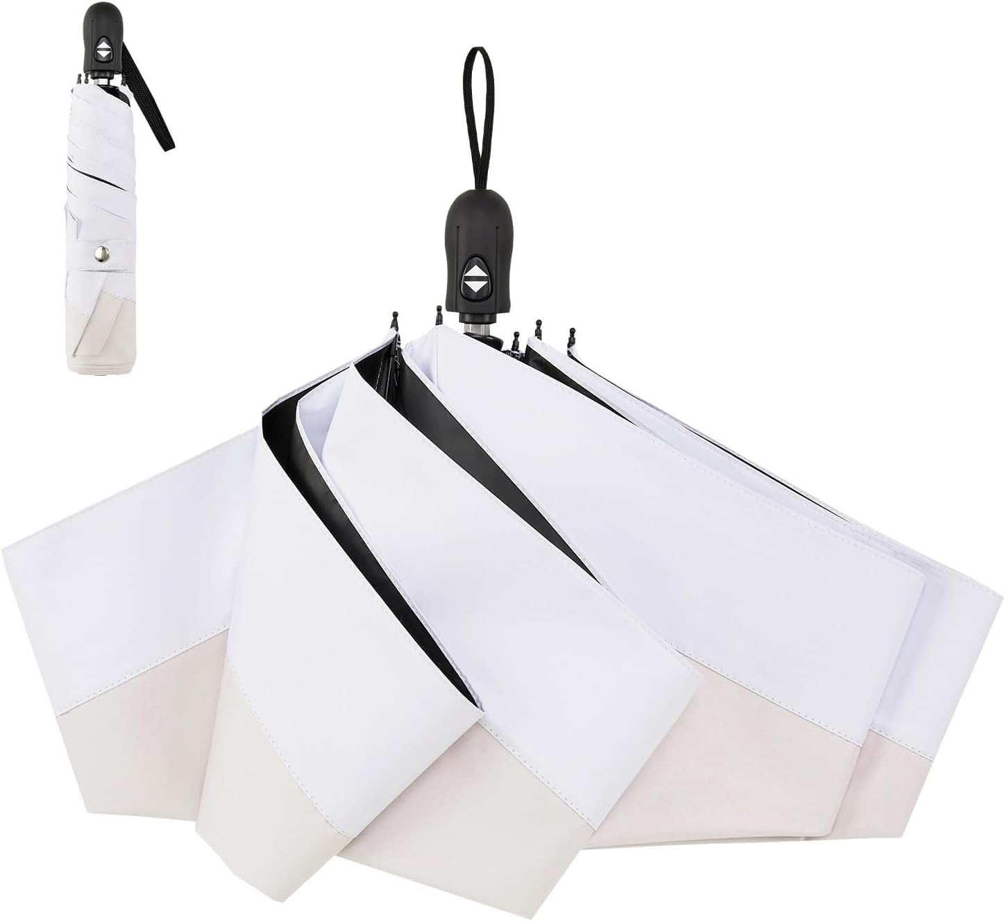 折りたたみ日傘 軽量 コンパクト UVカット率100% 完全遮光 遮熱 晴雨兼用 日焼け防止 耐風撥水 携帯便利 収納ポーチ付き 男女兼用