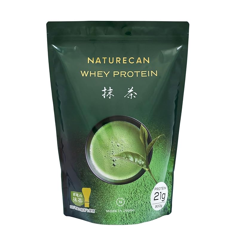 Naturecan ホエイプロテイン (プロテイン 21g)ダイエット/低糖質/低脂質 (900g 30食分, 抹茶味)