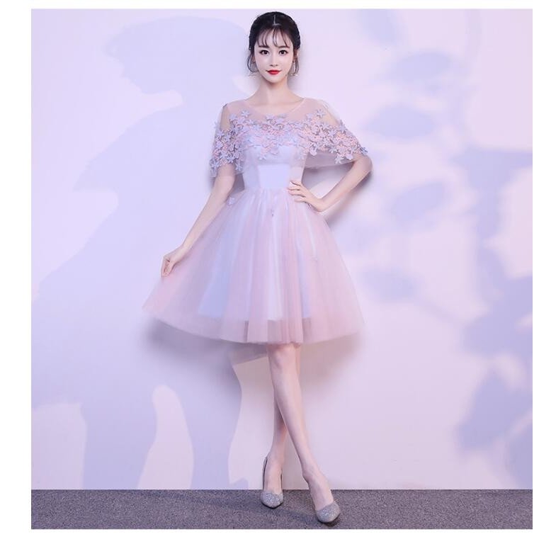 新作 袖あり カラードレス ウエディングドレス ミモレドレス 二次会 パーティードレス フォーマルド