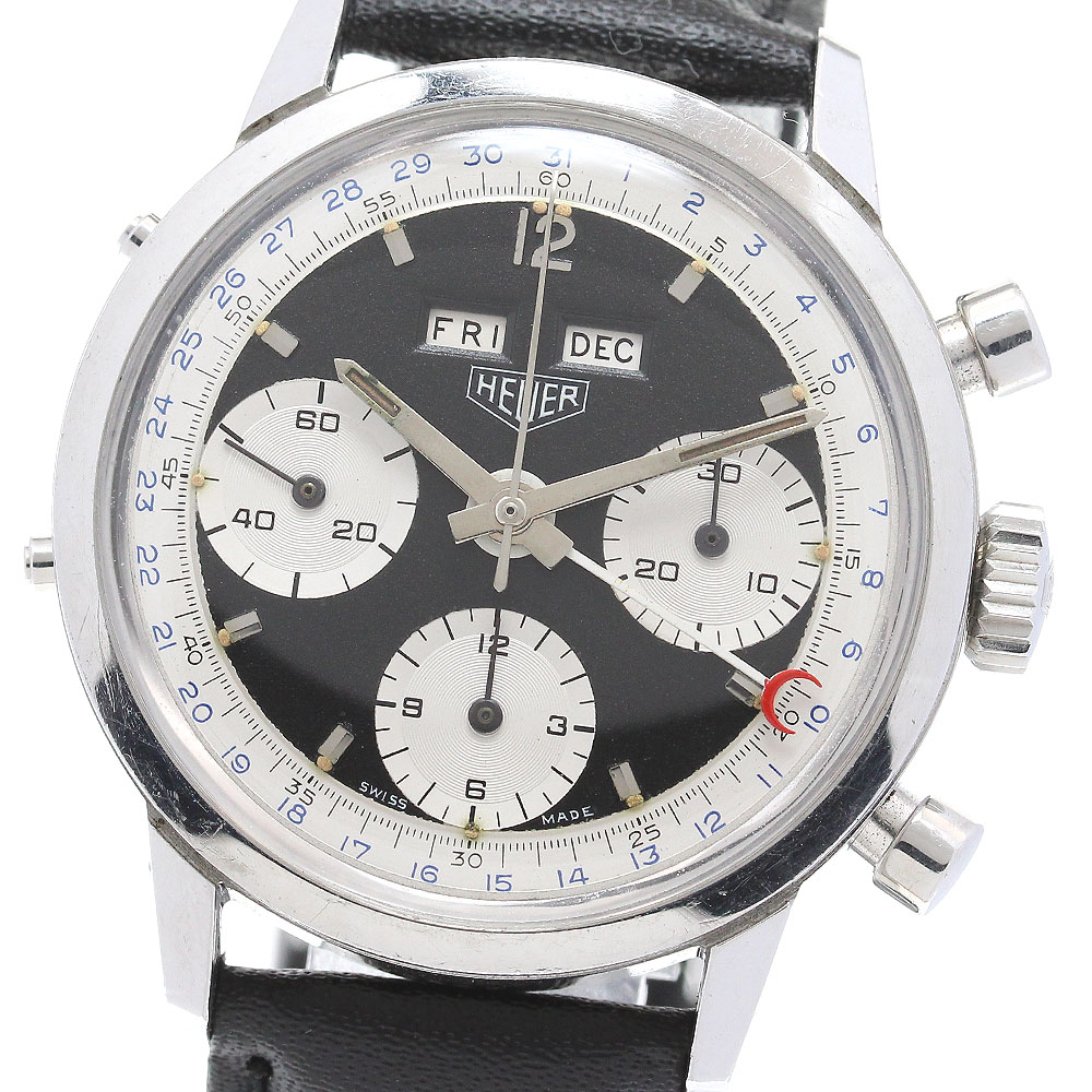 ホイヤー Heuer 2547 トリプルカレンダー Cal.723 クロノグラフ 手巻き メンズ _617659【中古】