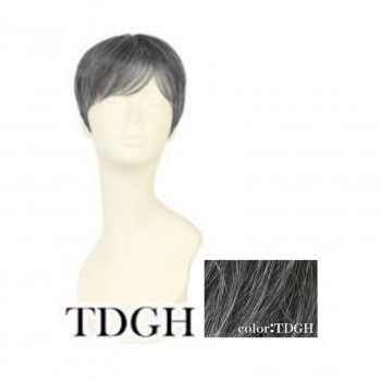 プリシラ 男性用5分ウィッグ ミディアムショート 耐熱 ダーク