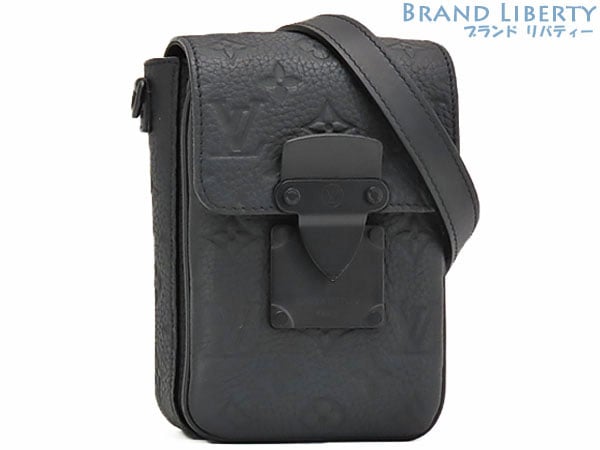 美品ルイヴィトンモノグラムトリヨンSロックヴェルティカルウェアラブルウォレット斜め掛けショルダーバッグブラックM81524