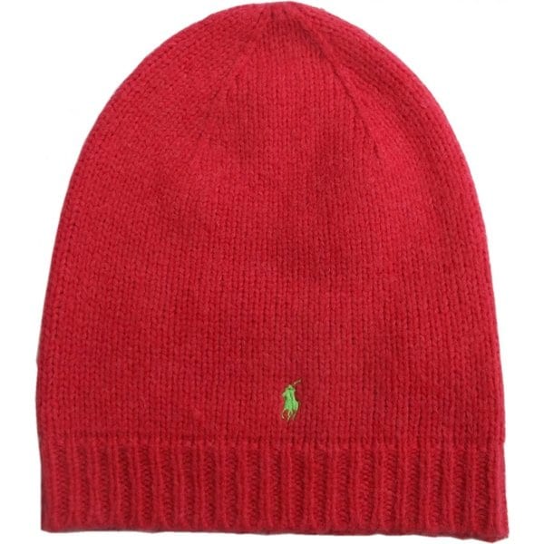 LA直輸入 ラルフ メンズ ニットキャップ ワンポイント ニット帽 ピンク knit cap PR4-301