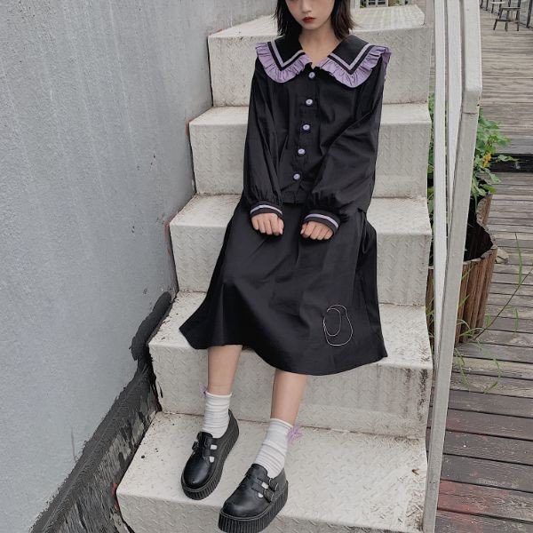 セットアップ 長袖 スカート ツーピース トップス ブラック レース レディース ファッション 大き