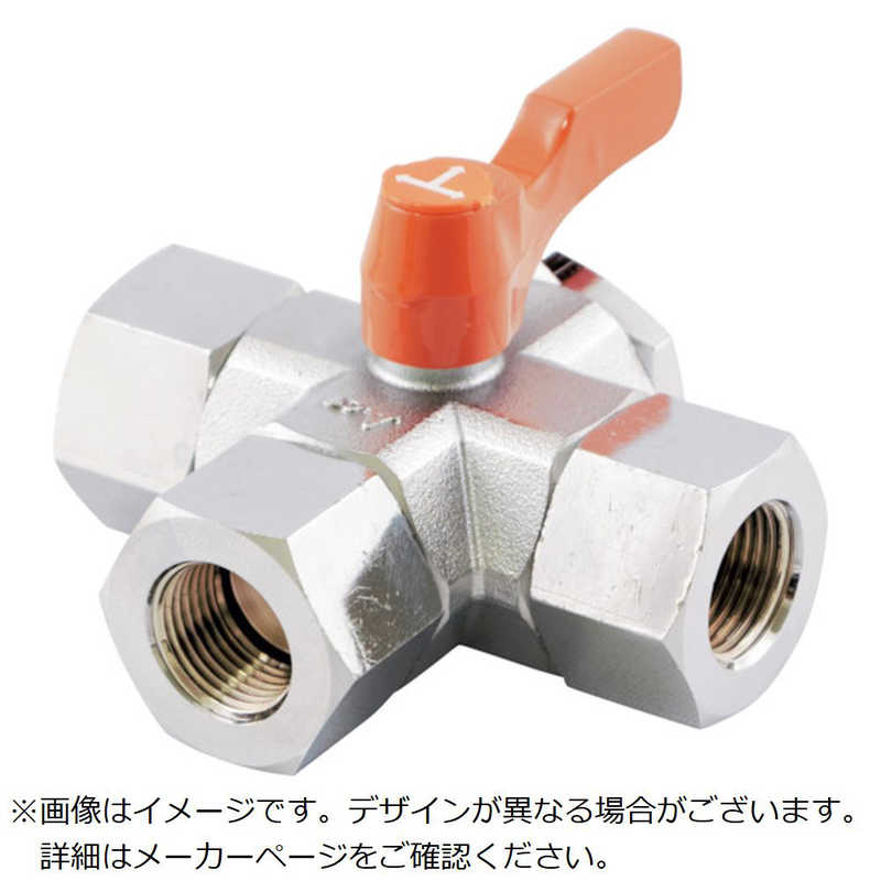 アソー　ASOH 内×内ネジ型(Tポート)(RoHS指令相当品) 三方 PT14　BX1222RWS