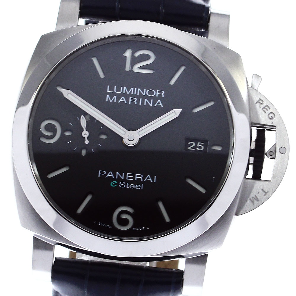 パネライ PANERAI PAM01358 ルミノールマリーナ eSteel Grigio Roccia スモールセコンド 自動巻き メンズ 美品 箱・保証書付き_777726【中古】 397,575円