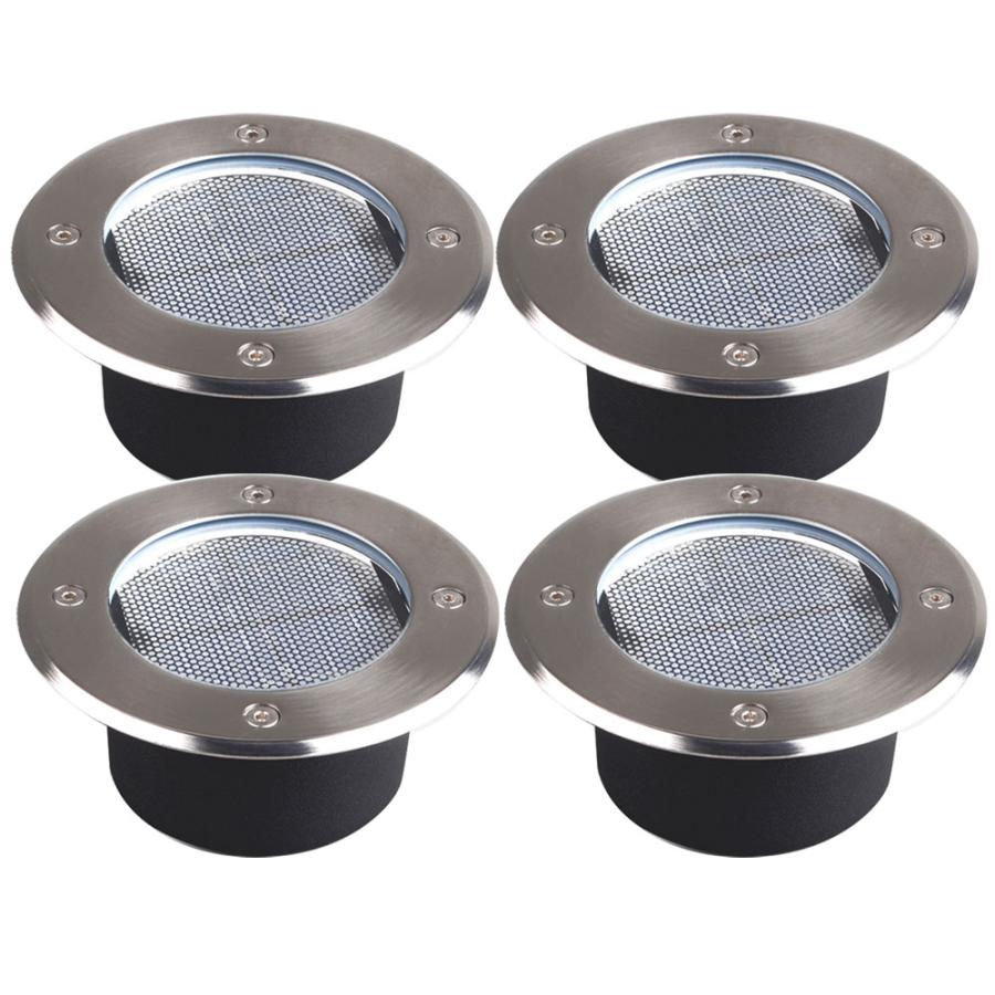 【即納*夏今買いたいが特壳】4個セット LED スポットライト 埋め込み式 ソーラー充電 防水 ガーデンライト 庭 玄関先 屋外照明 太陽光充電 クリスマス イルミネーション RIM-KSSL300