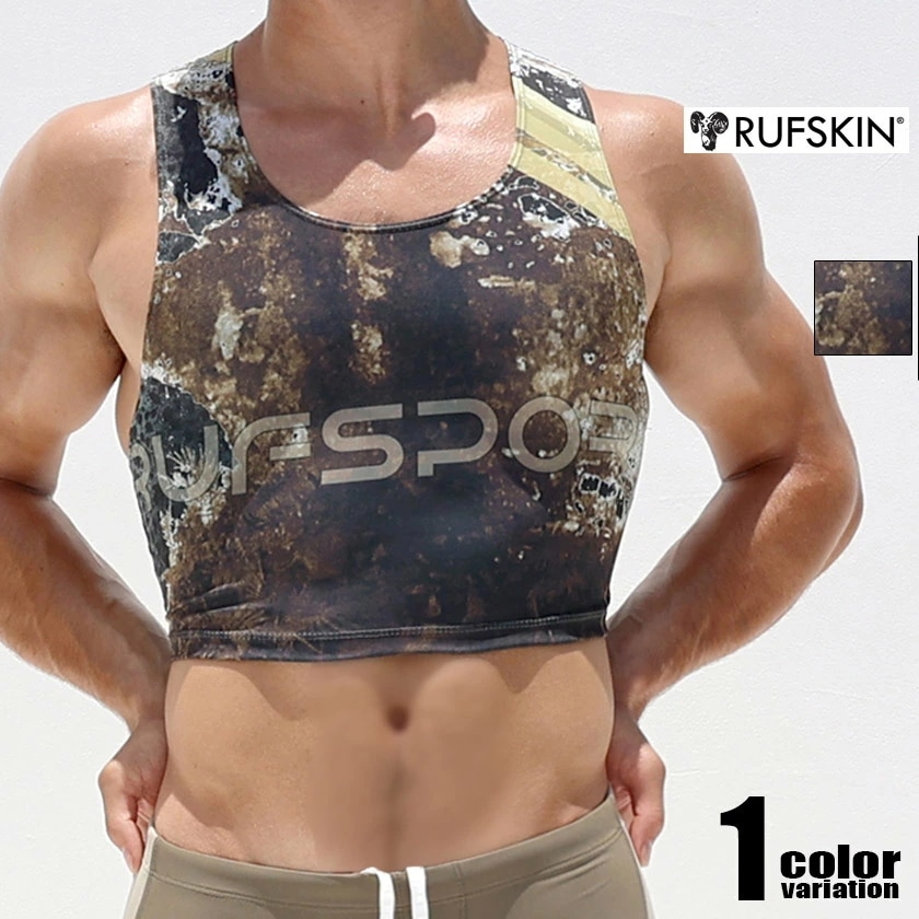 RUFSKIN/ラフスキン 107 タンクトップ 袖なし ノースリーブ スリーブレス メンズ ファッション トップス トルソータンクトップ ショート丈 ハーフタンクトップ
