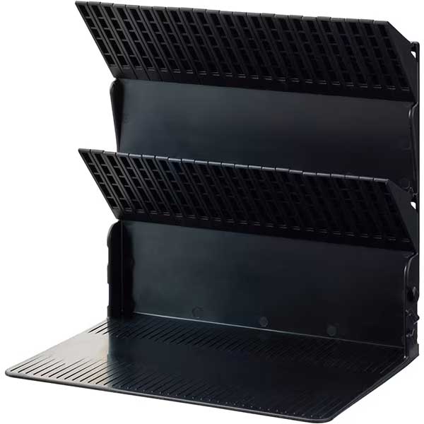 （まとめ買い）1冊でも倒れないブックスタンド A4 ブラック A-3577-24 [x3]