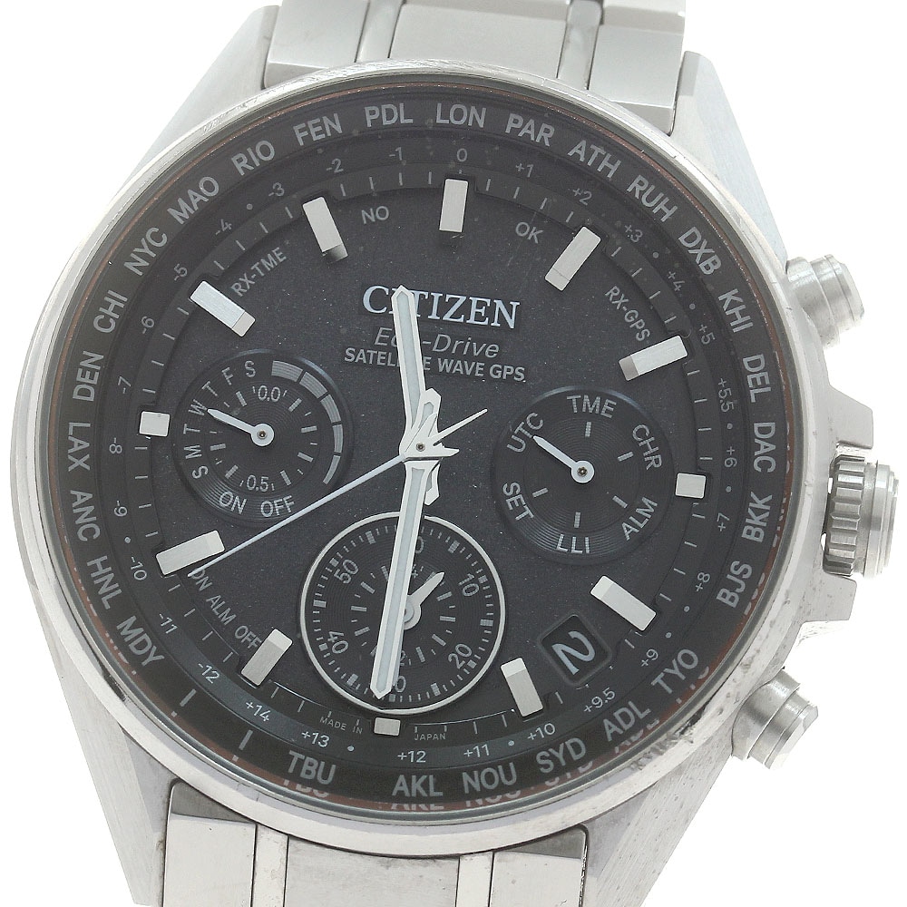 シチズン CITIZEN CC4000-59E/F950-T024530 アテッサ サテライトウェーブ デイデイト ソーラー電波 メンズ _880520【中古】