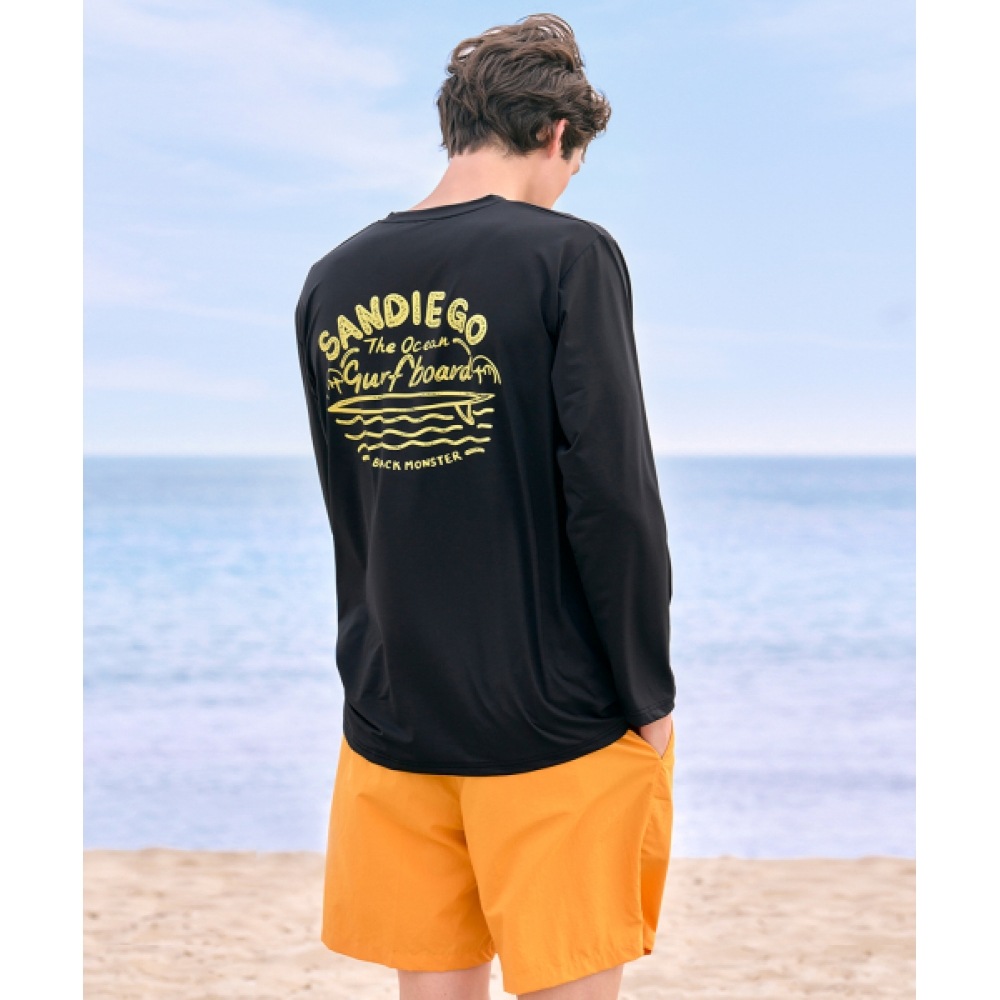 ブラックモンスターフィットサンディエゴラッシュガードロングスリーブ (ブラック) /BM230712