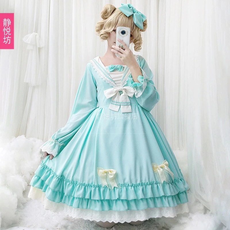 2024年新作ロリータドレス長袖ワンピース女性用可愛いデイリーロリータ和ロリータ