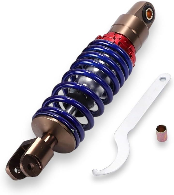 ホンダ リアサスペンション 265mm ライブディオ スーパーディオ ZX DIO AF18 AF28 AF35 AF34 ズーマー 等 無段階調整 リヤ リヤショック(ブルー)