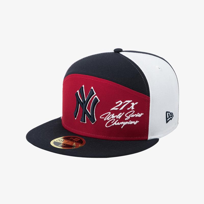MLB ニューヨーク ヤンキース ワールドシリーズ スプリット パネル フィテッドキャップ マルチカラー 14881520