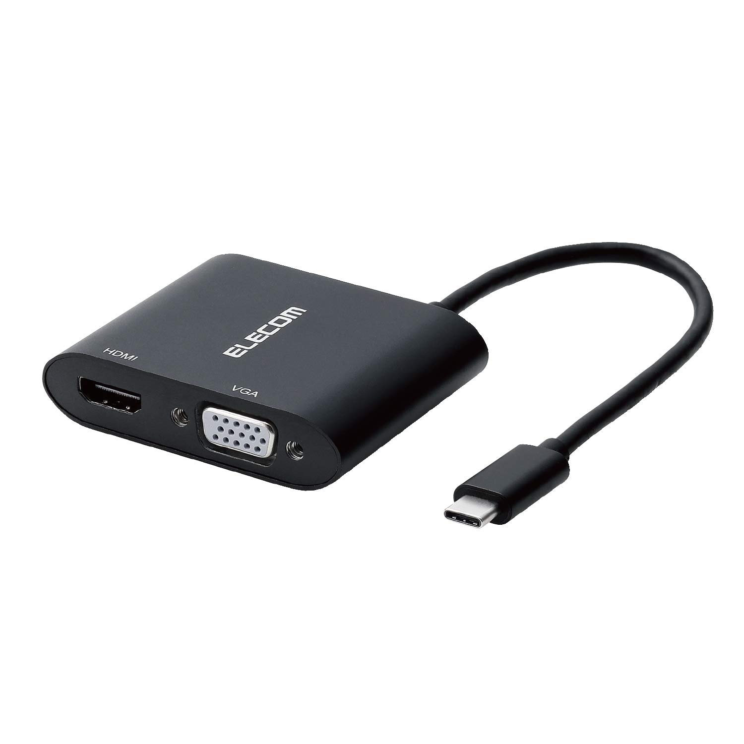 全国送料無料 エレコム ドッキングステーション USB-C HDMI 変換 TYPE-C - HDMI ＆ VGA ( D-sub15ピン ) 拡張出力対応 ブラック 【iPhone 16/16 Pr