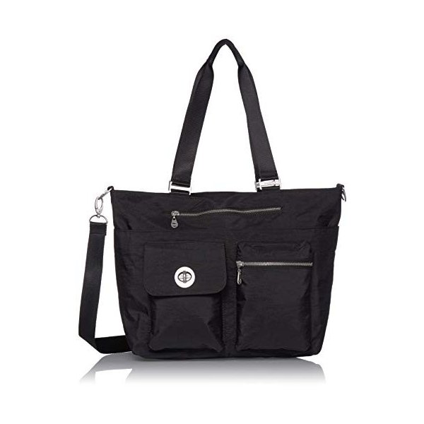 Baggallini Hong Kong Laptop Tote， Black 並行輸入品