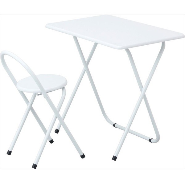 FDC-101W 折りたたみデスク&チェア ホワイト メーカー直送