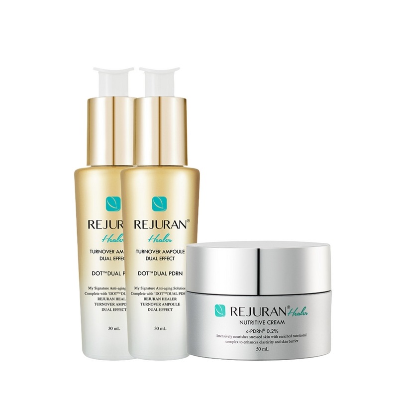 [ラウンジ単独]リジュランヒーラーターンオーバーデュアルエフェクトアンプル2個+ニュートリティブクリームSET