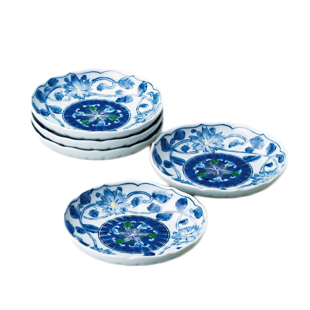 幸祥窯 色絵花唐草 銘々皿揃 15,021円