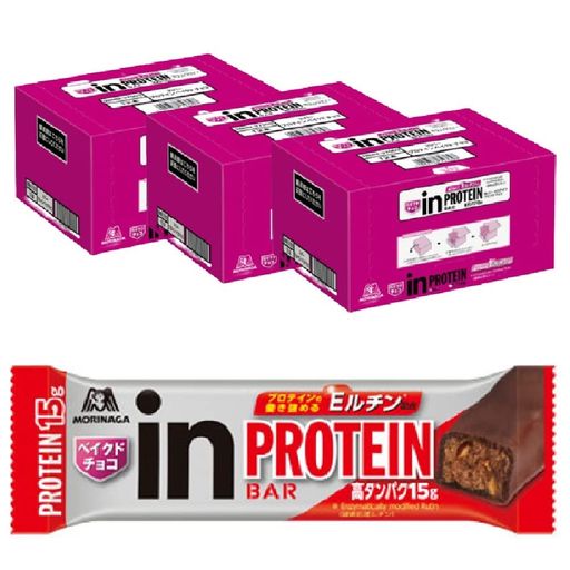 【36個セット】森永 INバー プロテイン ベイクドチョコ 12個入×3セット 5,741円