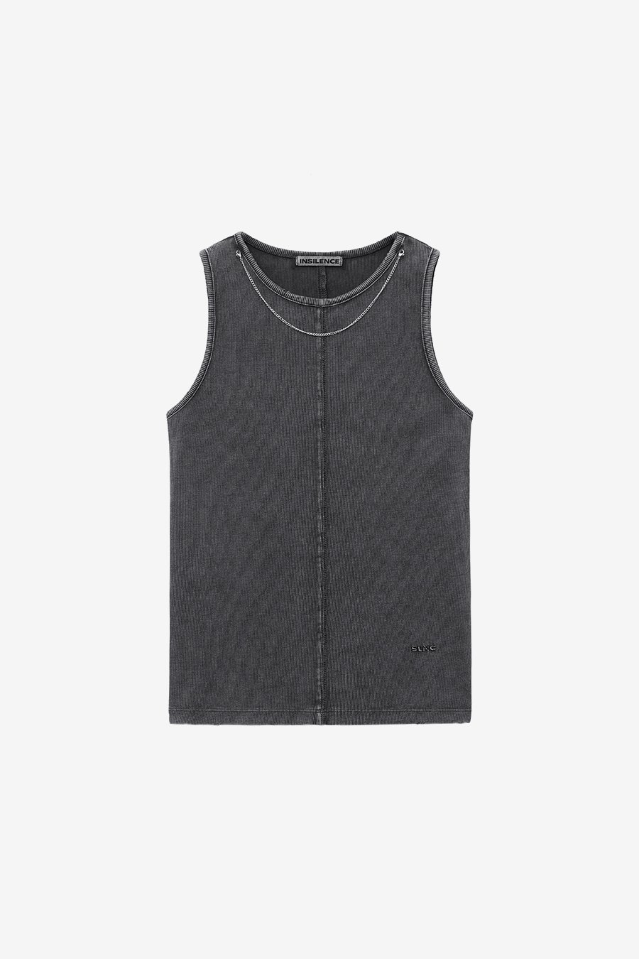 【INSILENCE】 NECKLACE DETACHABLE SLEEVELESS : CHARCOAL