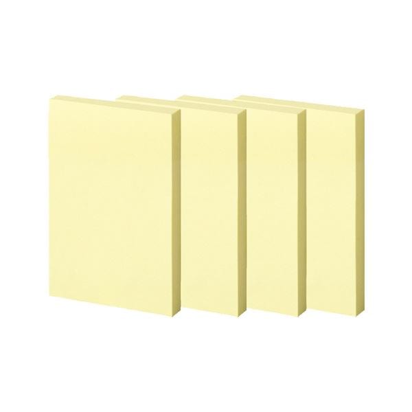 （まとめ） TANOSEE強粘着ふせん 75x50mm パステルカラー/イエロー 1パック（10冊） [x3セット]