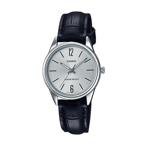 LTP-V005L-7B 女性 ラウンド アナログ レザー 腕時計