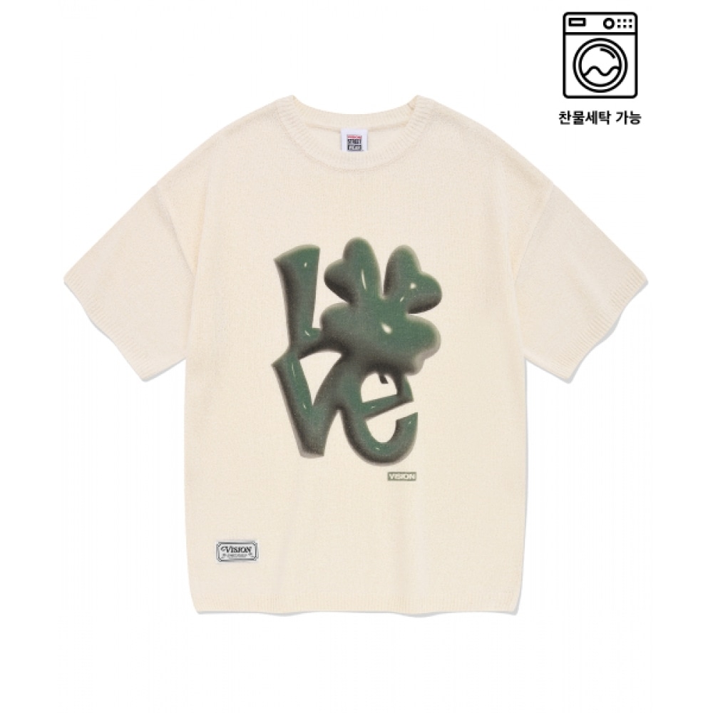 ビジョンストリートウェア VSW 3D Love ウォッシャブルニットアイボリー