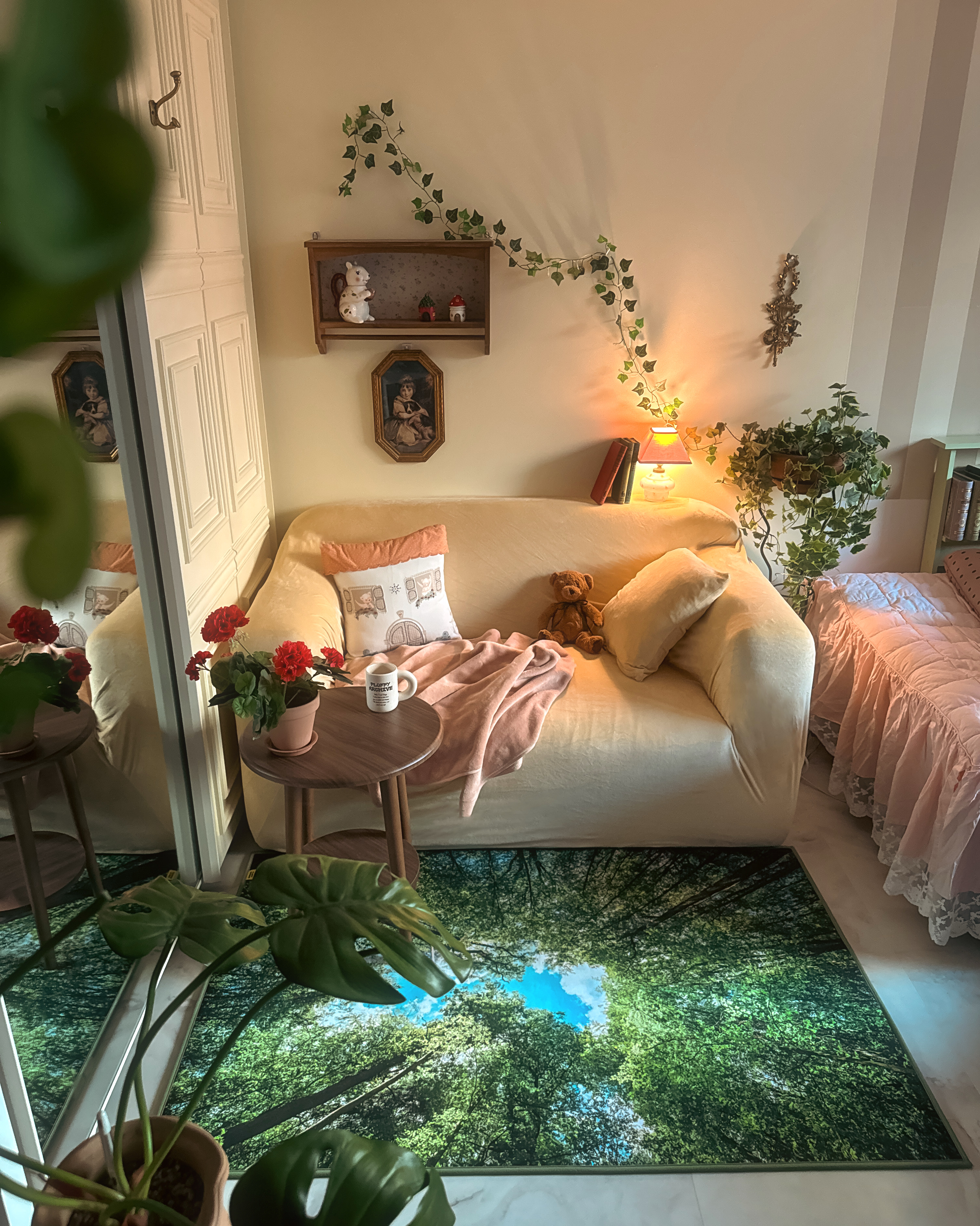 ぷらっふぃーあーかいぶ イン·ザ·フォレスト フォト風景 ラグ 韓国インテリア
