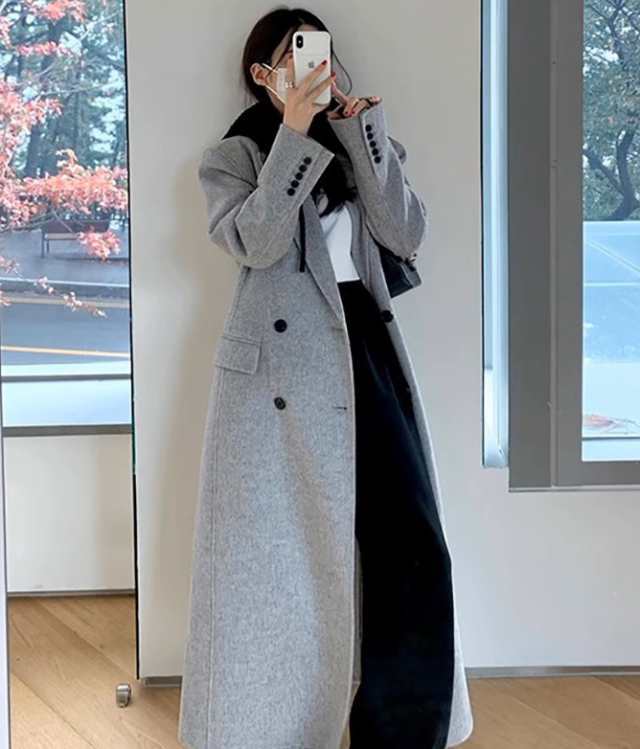 【激安開催】超ロングコート チェスターコート レディース アウター 冬レディース オーバーサイズ コート ロング丈 キルティング裏地 大きいサイズ 3L