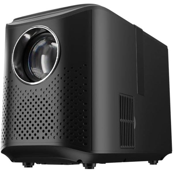 エアリア AREA LEDプロジェクター ミラーレス 直射式投影型 4200ルーメン ワイヤレス接続 最大160インチ相当 大画面 LED PROJECTOR4 縦型 ブラック PJHD04
