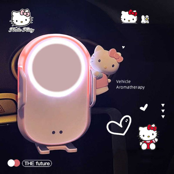 Qoo10] キティ車用品 車載スマホホルダー 自動開