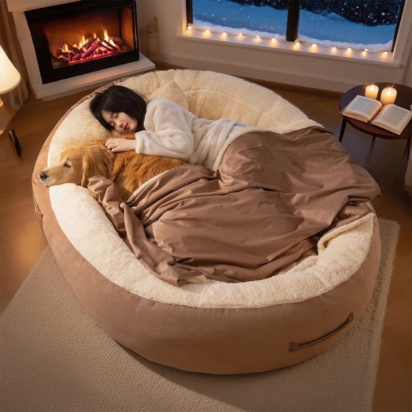 中型犬大型犬ゴールデンレトリバーラブラドールペット公共の犬用ベッド怠惰な猫用ベッドペット用ベッド用の超大型楕円形犬小屋