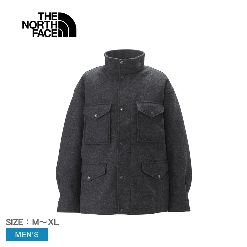 ウィンドストッパーウッドランドウールジャケット NY82430 メンズ 上着 アウター カジュアル アウトドア ジャケット 登山 シンプル グレー