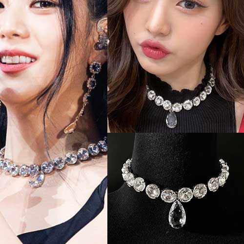 【正規品】 BLACKPINK/ブラックピンク/IVE/アイヴ 着用. ビックキュービックおしゃれチョカーネックレス