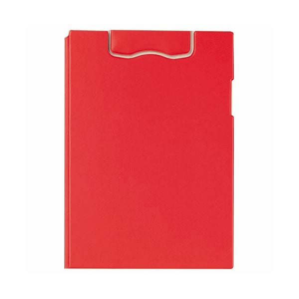 (まとめ) ライオン事務器マグネットホルダー(レオグリップ) 2つ折り式 A4タテ レッド No.300MG 1枚 (×10セット)