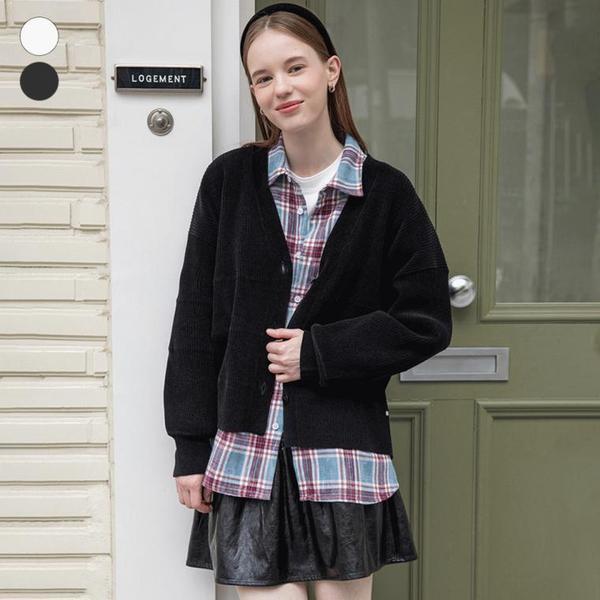 女性オーバーフィットベーシックカーディガンOP4S5761