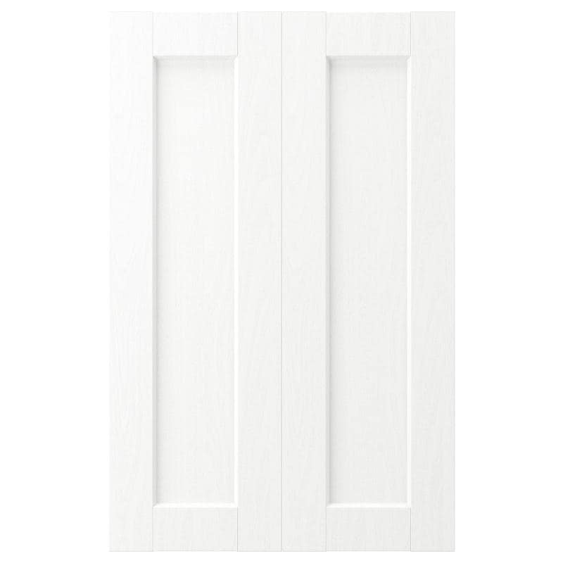 ENKOPING エンコーピング 扉 コーナーベースキャビネット用 部品2個 - ホワイト 木目調 25x80 cm