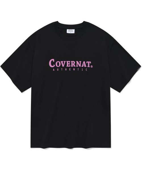 COVERNAT 어센틱 로고 티셔츠 블랙