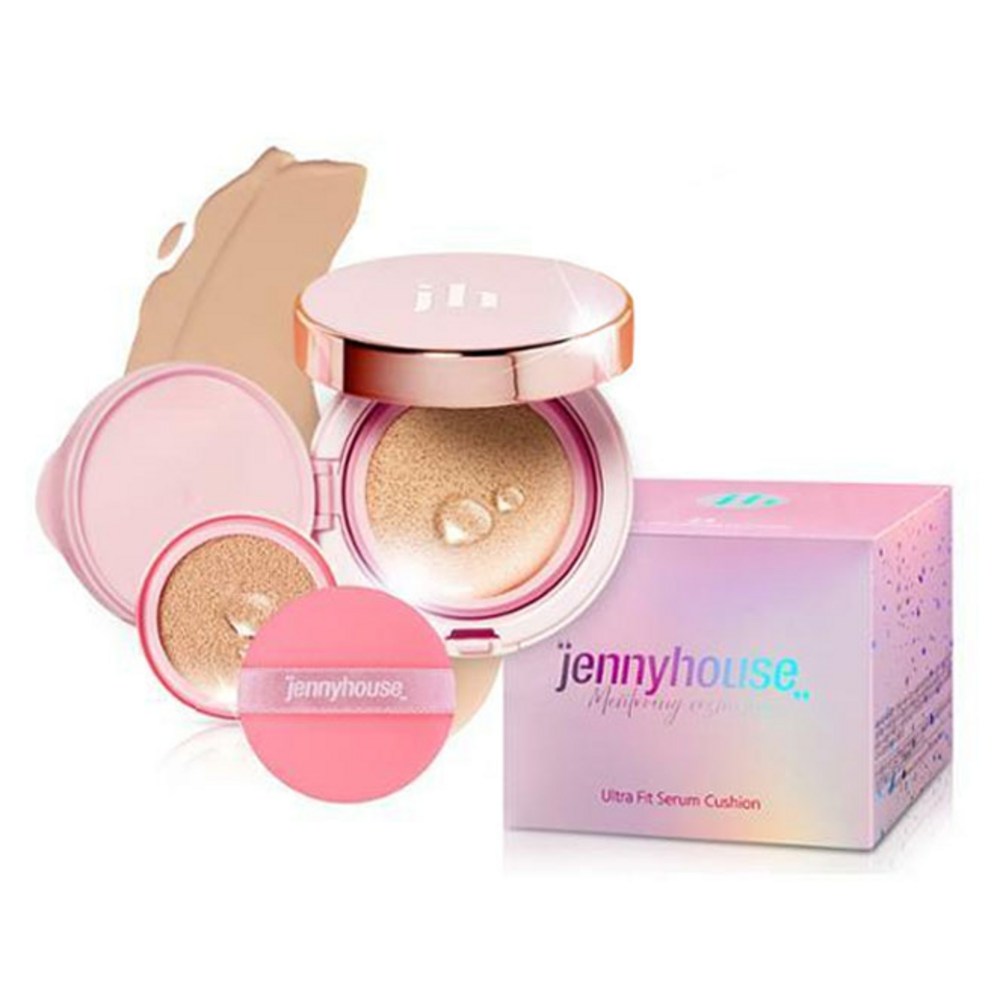 ジェニーハウスニューウルトラフィットセラムクッション本品12g+詰め替え12g+パフ1p 21号1セット