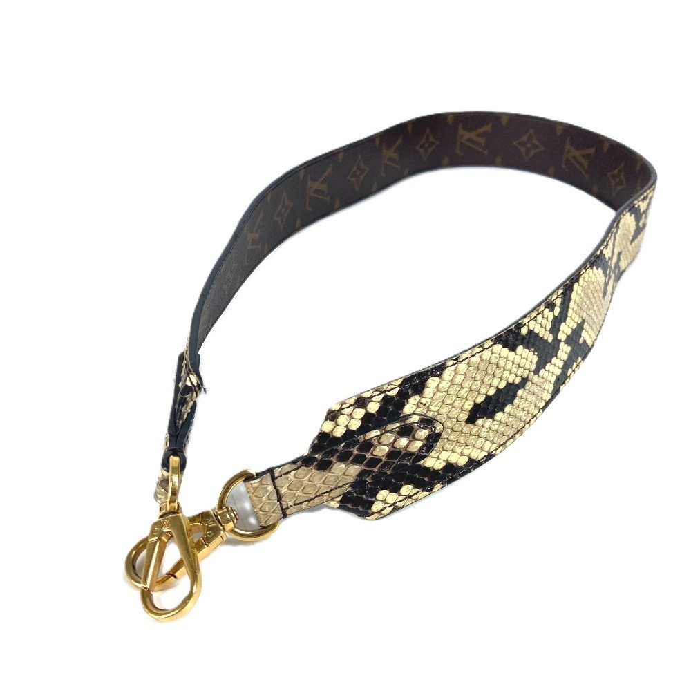 ショルダーストラップ J02308 ロゴ モノグラム パイソン ベージュ系