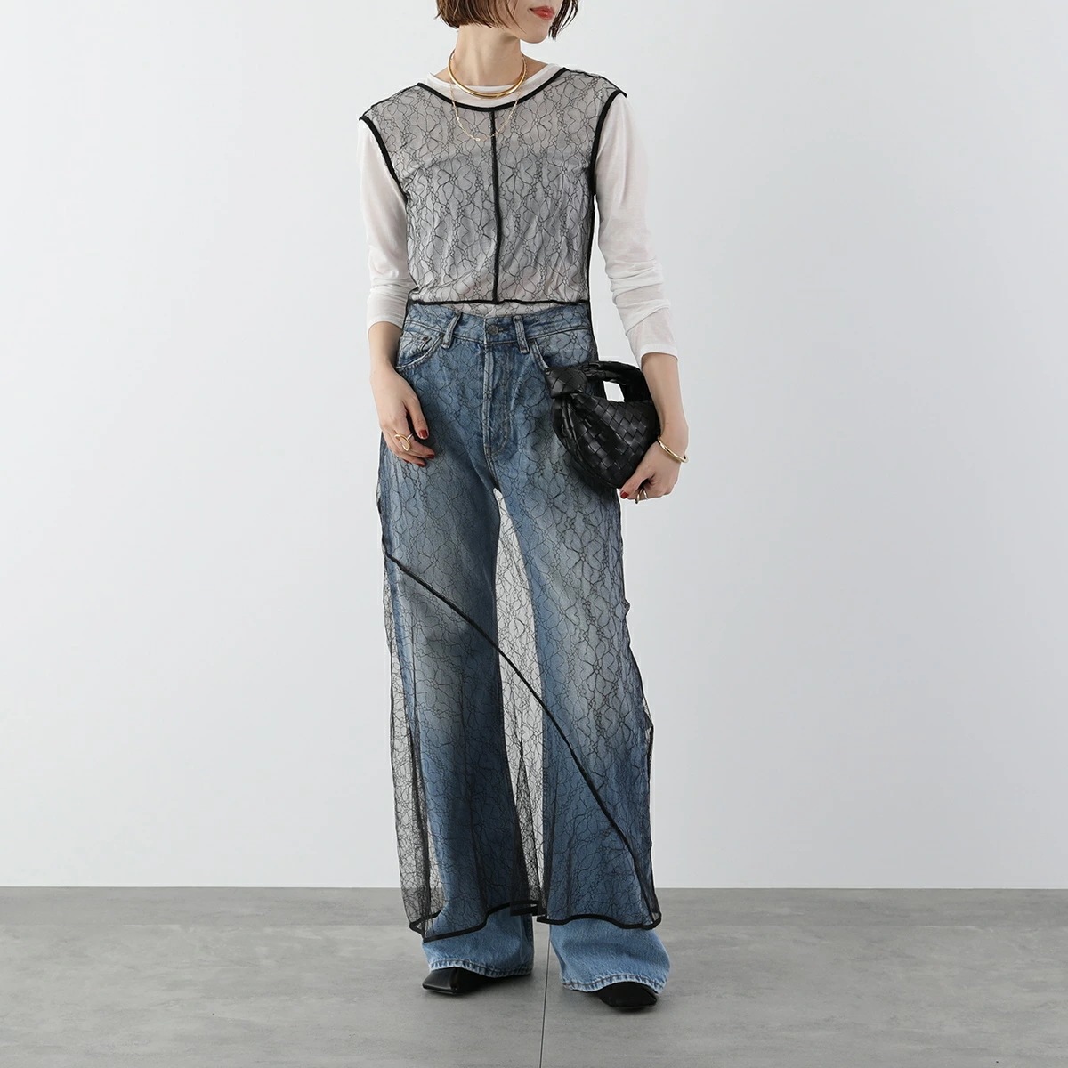 The Garment ザ ガーメント レイヤード ワンピース montenegro dress 20557 レディース レース フラワー ノースリーブ ドレス 050