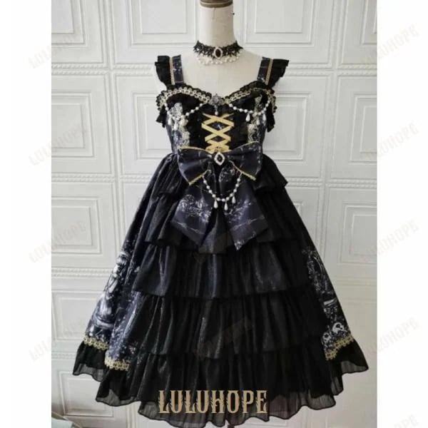 【新品/数量限定/セール】吊りスカートワンピース　jsk　日常　写真　舞台　変装 トップス 萌え レディース ゴスロリ ファッション