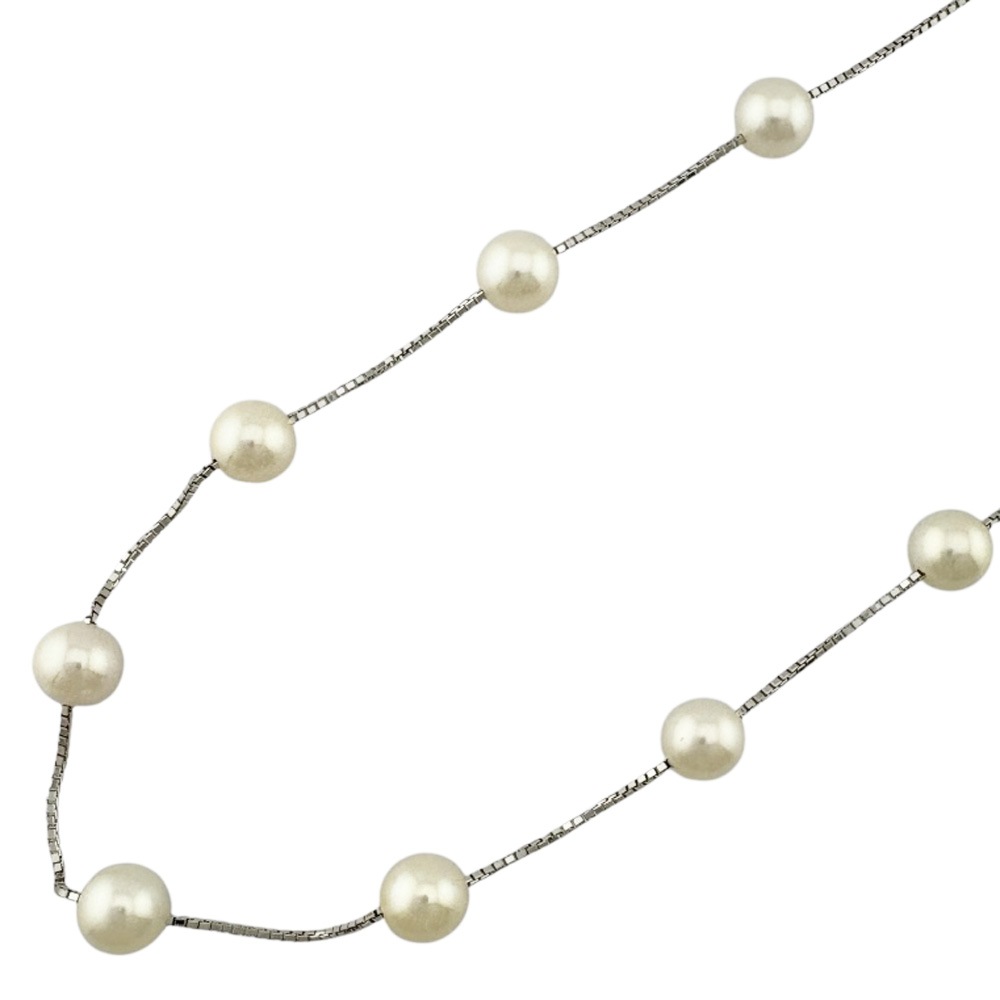 タサキ ネックレス 18金 K18ホワイトゴールド パール TASAKI 中古 美品