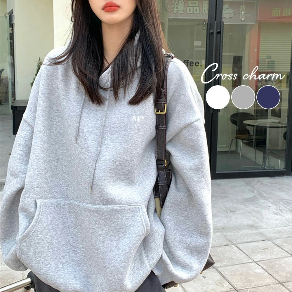 パーカー フーディ トレーナー レディース メンズ スウェット 韓国ファッション 大きいサイズ トップス 冬 ビックシルエット ビッグパーカー プルオーバー おしゃれ 無地 ロゴ オルチャンファッショ