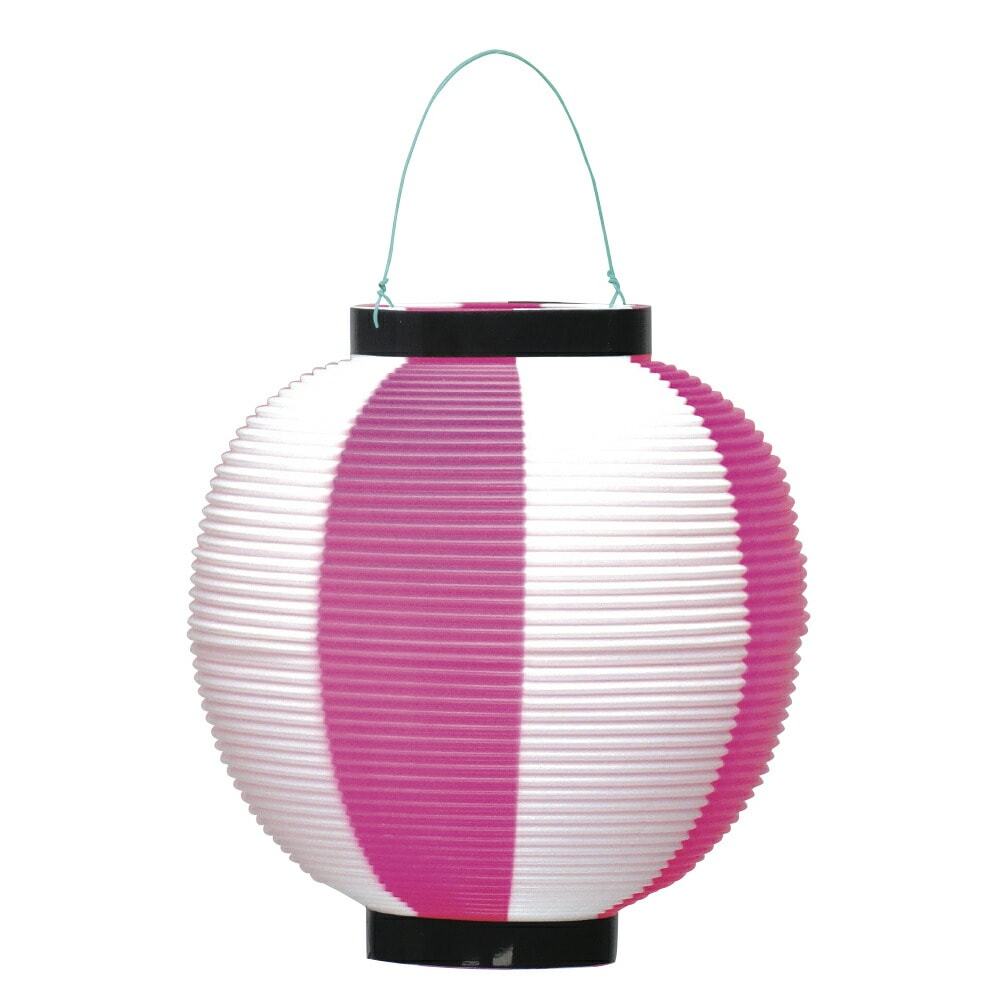 （まとめ買い）ササガワ ポリ提灯 桃白 1個入 40-7038 [x5]