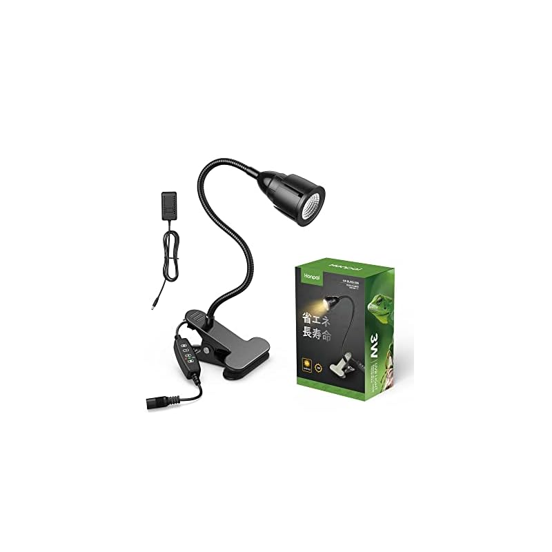 Honpal 爬虫類 LED 紫外線ライト UVA UVB 3段階タイマー 9段階光量調整 亜熱帯 草原 森林 爬虫類 両生類用 3W UVB5.0 6,392円