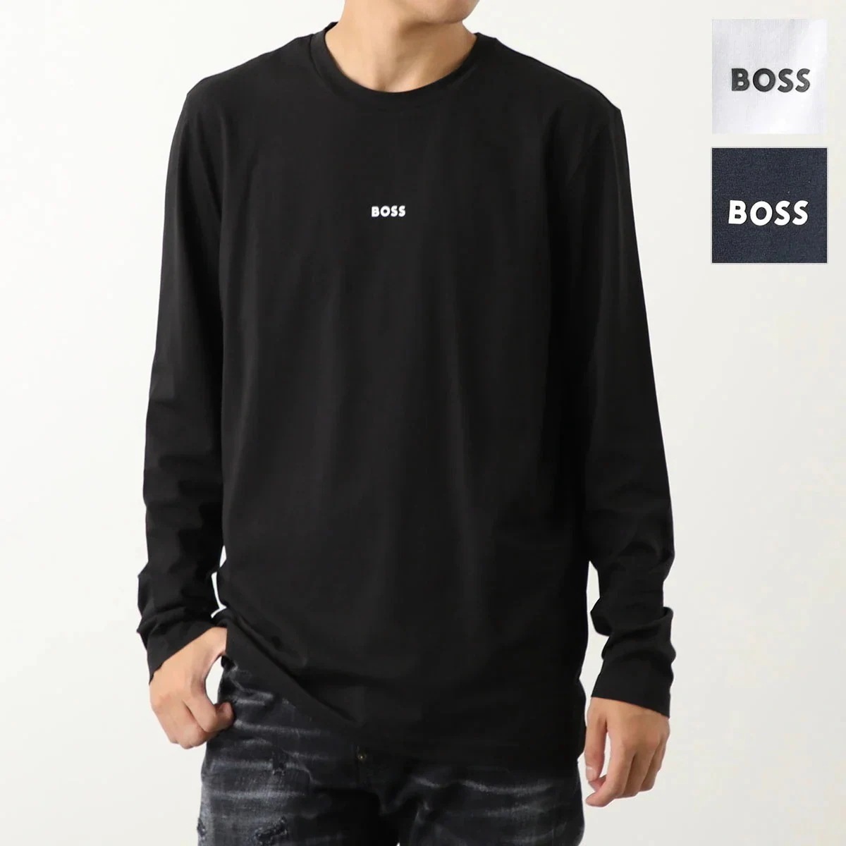 HUGO BOSS ORANGE ヒューゴボス オレンジ 長袖 Tシャツ 50473286 メンズ ロンT カットソー コットンブレンド クルーネック ストレッ