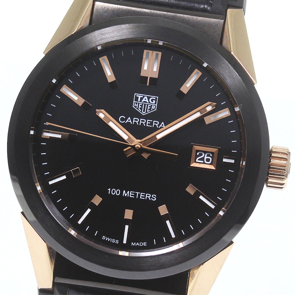 タグホイヤー TAG HEUER WBG1350.FC6418 カレラ デイト クォーツ ボーイズ 保証書付き_780920【中古】